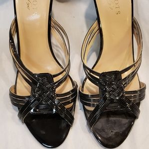 Talbot's Patent Leather Strappy Heels 10W